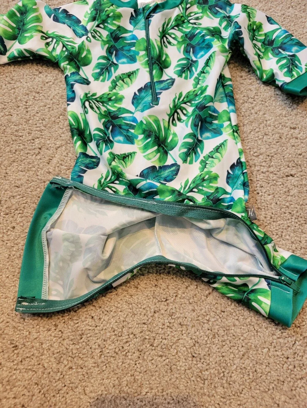 Honeysuckle Swim Co Full Zipper Sunsuit 0-6 Months